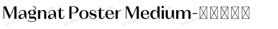 Magnat Poster Medium字体转换